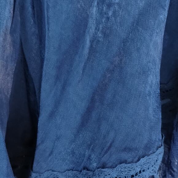 Free People Intimately FP NEW Lacy Ruffled Marine Navy Morning Breeze Shorts XS - Picture 4 of 16